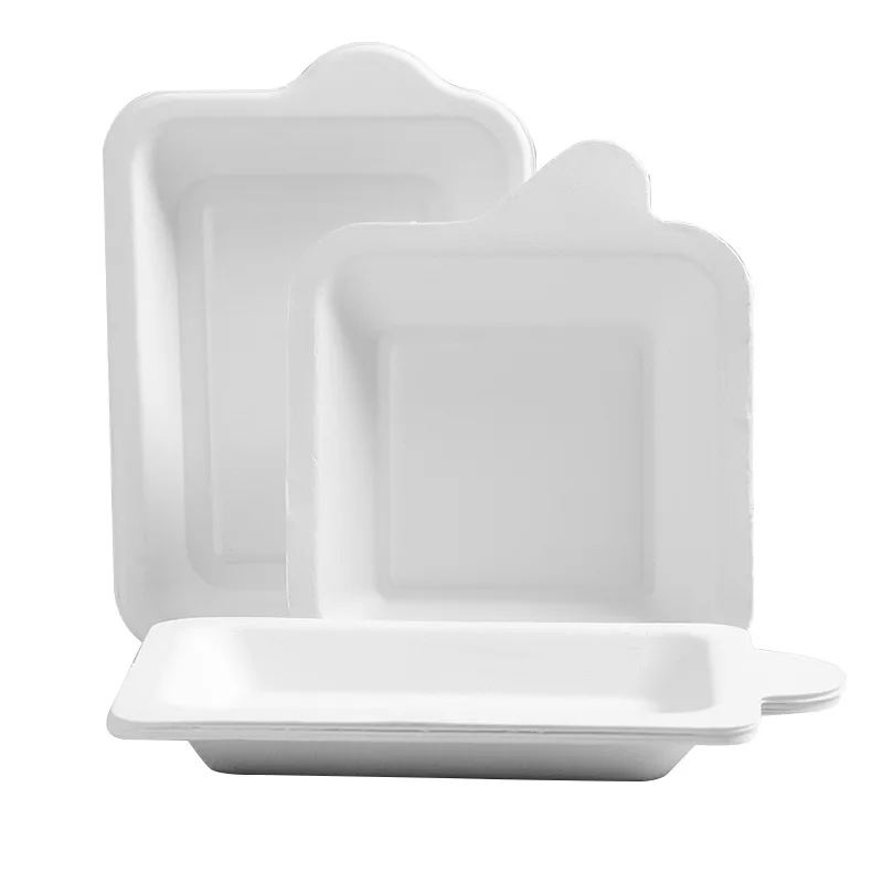 New Arrival Square Disposable Cake Plate Cake Tray Birthday Barbecue Sub-plate Paper Plate Dessert Party Snack Dish