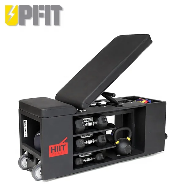 
New Fitness Hiit Crate Multifunction Adjustable Bench Storage Bench with accessories 