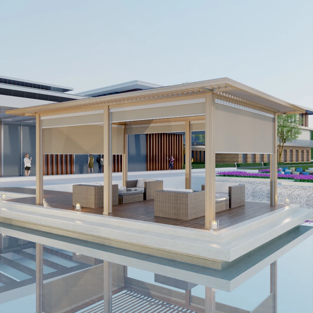100 Rain-proof Pergola Garden Terrace Louver Pavilion With Retractable Louvered  Gazebo Outdoor Waterproof Electric Motoris