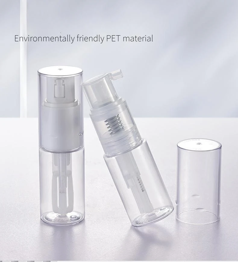 Plastic PET 35ml 50ml Powder Sprayer Loose Pump Bottle
