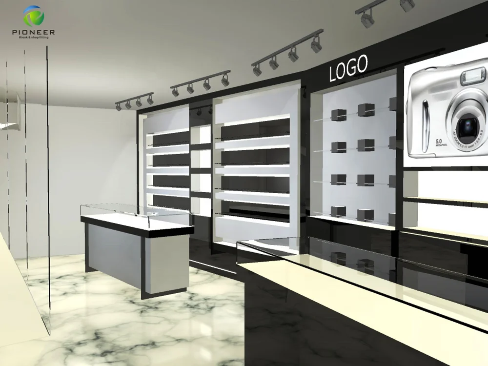 Pioneer Bespoke Shop Counter Table Design Cash Counter Design To Display Mobile Phone For Mobile Shop Decoration