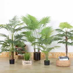 Simulation plant artificial small potted green plastic areca palm tree for cheap price  plastic plants artificial