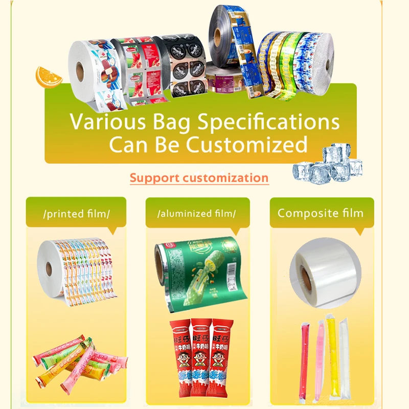 Automatic Ice Lolly Bar Popsicle Ice Pop Ice Cream Stick Sachet Bags Liquid Filling And Sealing Packing Packaging Machine