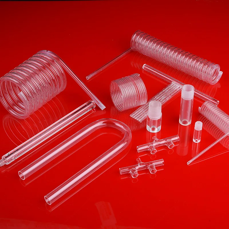 High quality transtparent quartz spiral glass tube for heating elements