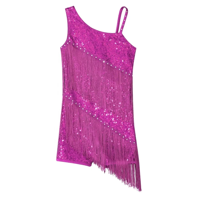 Wholesale Manufacturer Sublimation Contemporary Kids Dancewear Manufacturer Girls Dance Costume Latin Dance Dresses