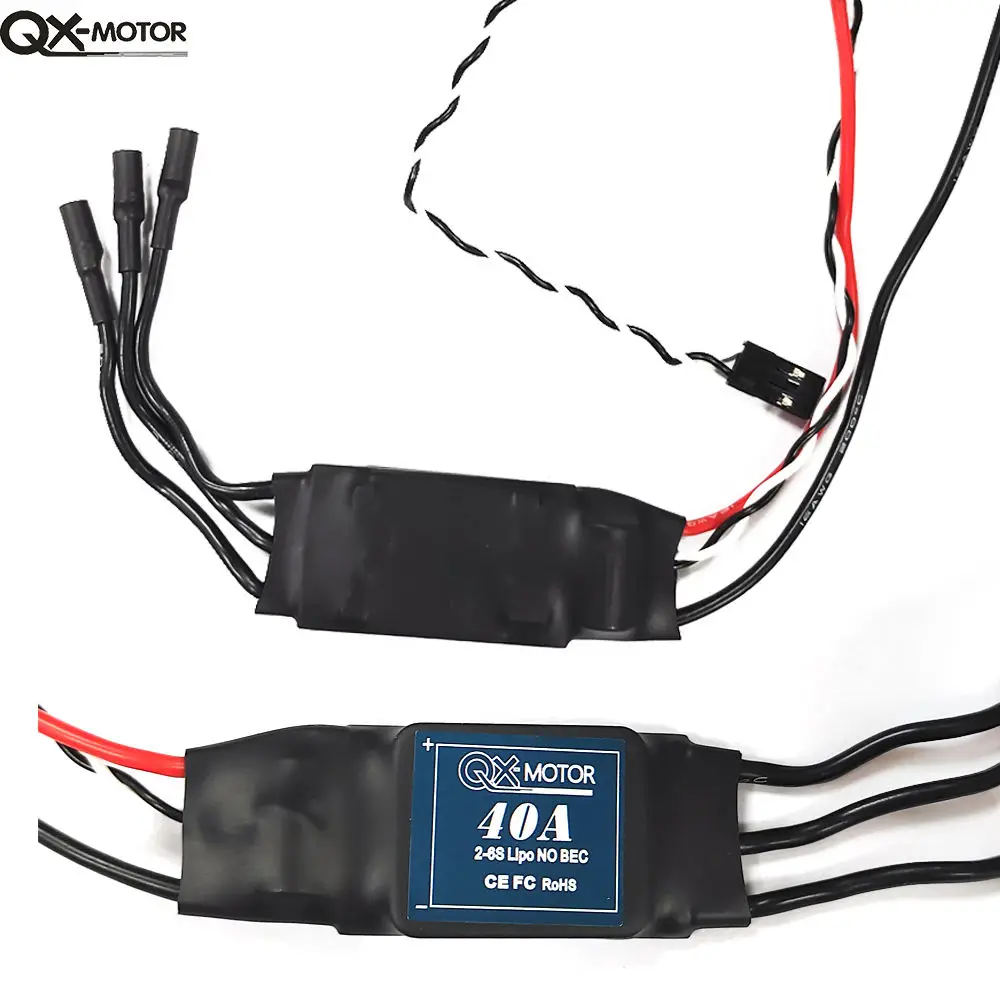 Qx-Motor 40A 2-6S Lipo Brushless Esc For Rc Fixed-Wing Aircraft Parts And Remote Control Toy Accessories