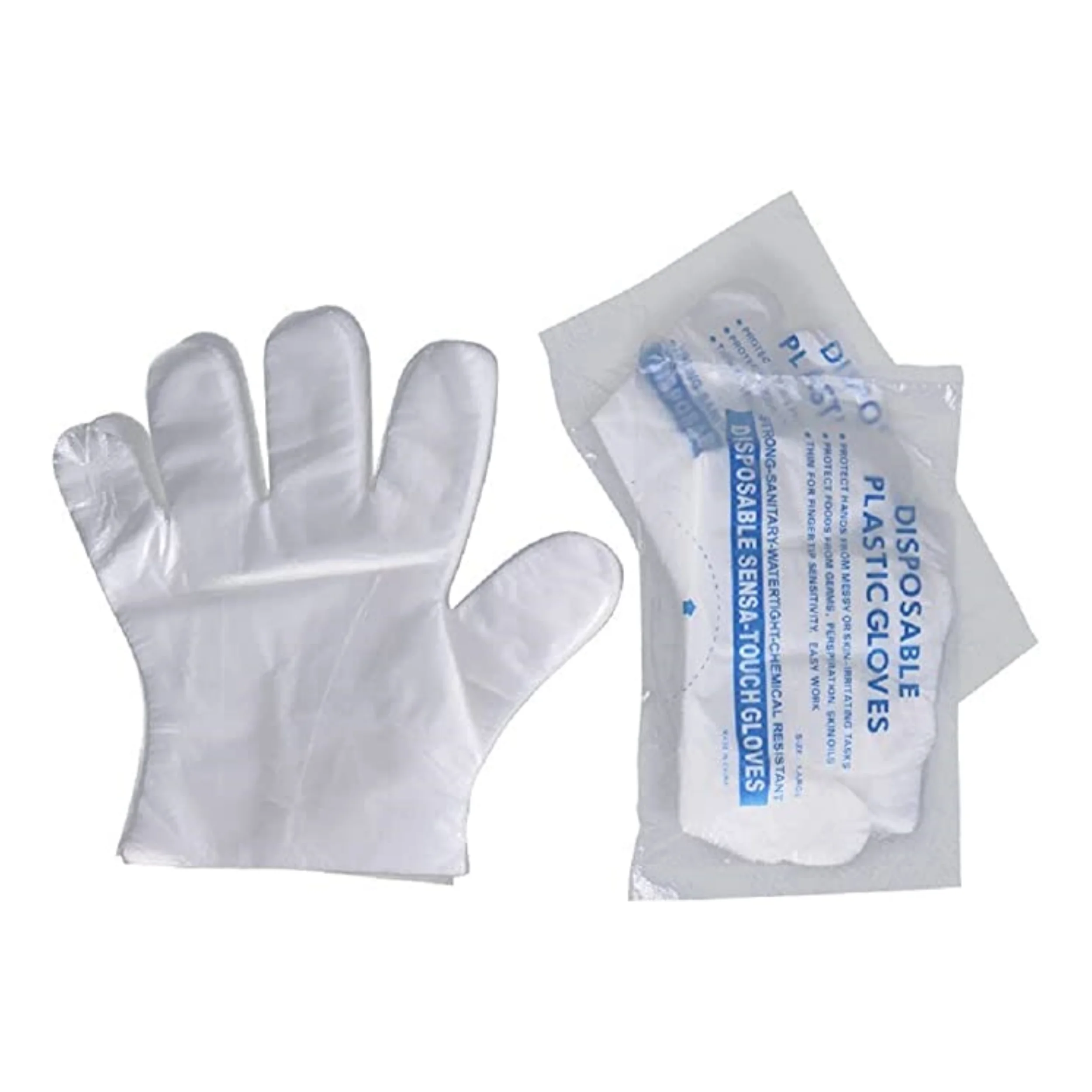 Summer Hot Models folded single use Examination PE Gloves Plastic Gloves Powder Free for Veterinary