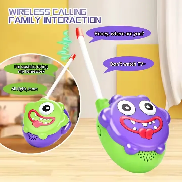 Little Monster Walkie Talkie 500 Meter Large Range Handheld Wireless Electric Interphone Outdoor Indoor Educational Toy For Kids