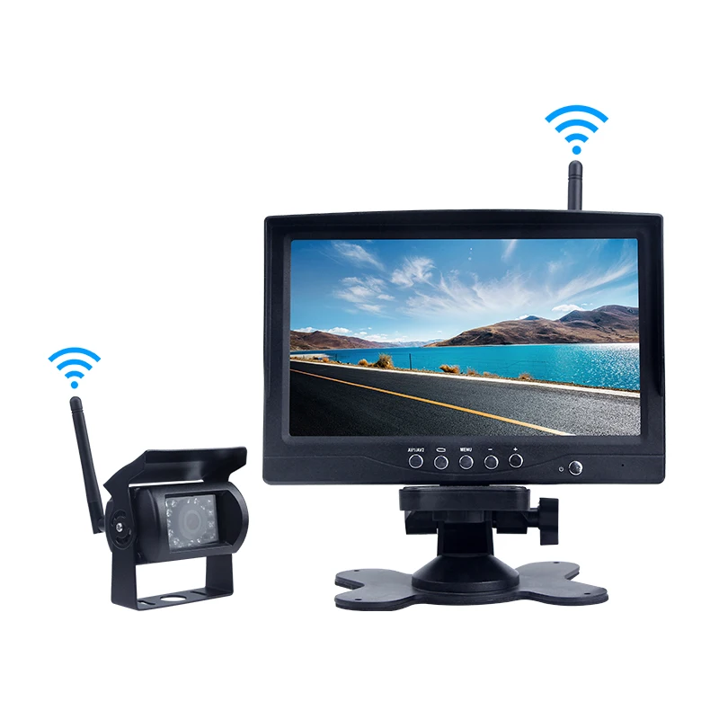 7 дюймов TFT монитор 2 4G Беспроводная парковочая камера Quad заднего вида для грузовика вид сзади системы