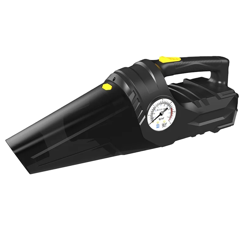 Multi-function 4-in-1 Air Pump 12V Portable Tire Inflator Wet and Dry Handheld 6000Pa Car Vacuum Cleaner