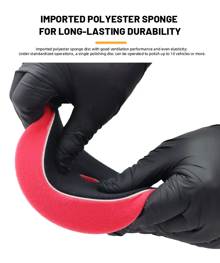 Factory Price Dual Action Polisher 6inch 150mm Flat Surface Bevel Edge Auto Detailing Car Polishing Pads Vel cro Car Polishing