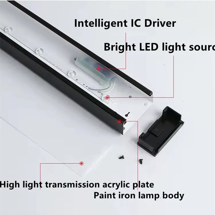 18w 36w led flat tube led batten light led linear light for office linear lighting systems