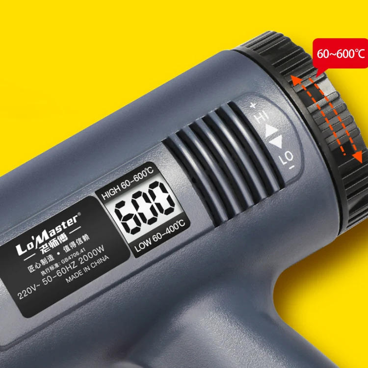 2000W Digital Adjustment Temperature Regulation Soldering Hot Air Blower Heat Air Gun Mini Hot Air Gun