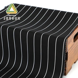 Great smooth lustre soft comfortable black stripe acetate polyester fabric for dress