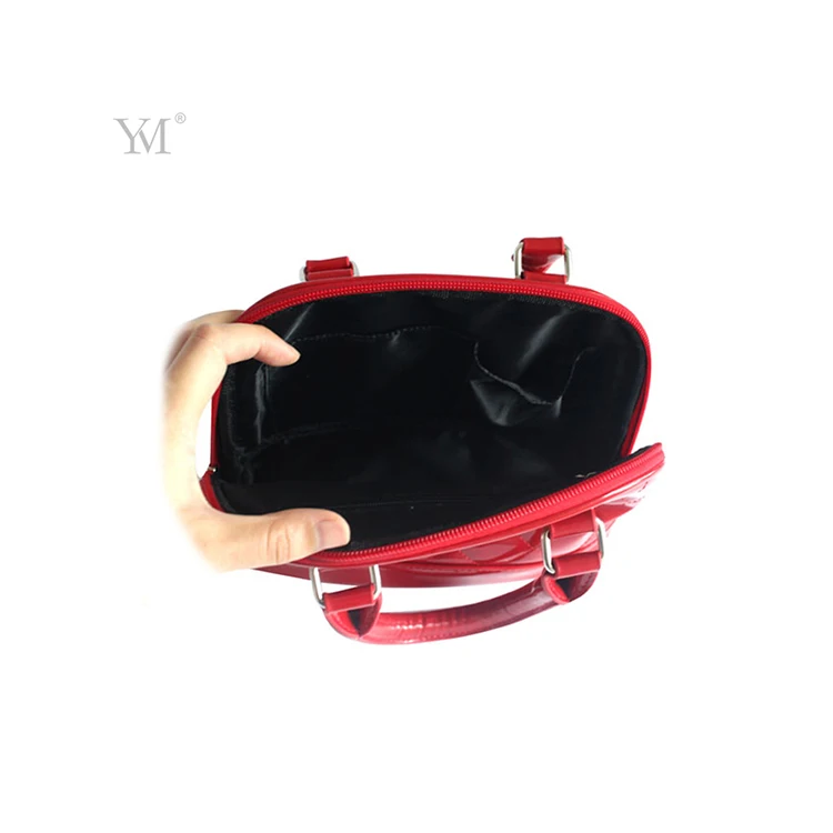 China factory direct sale latest model color red fashion tote handbags