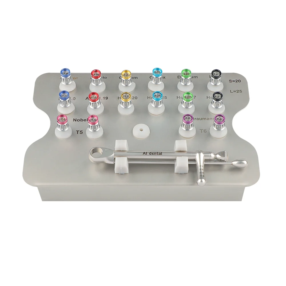 AI-TW-C8 Dental Equipment torque wrench 10-70Ncm screwdrivers wrench kits dentist Implant Restoration kit