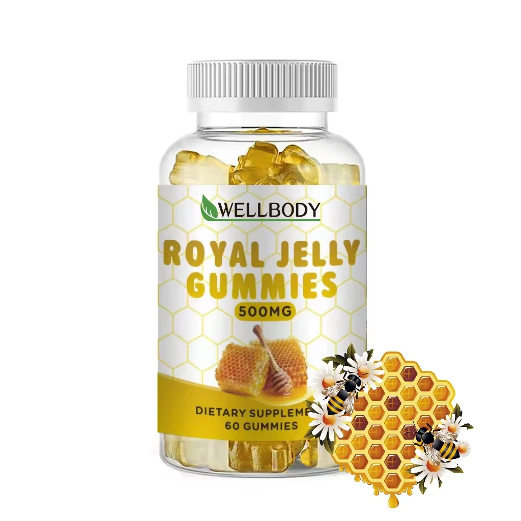 WELLBODY OEM/ODM Private Label Factory Supply Royal Jelly gummies Vegan Supplement Bee Pollen For Immune System & Energy