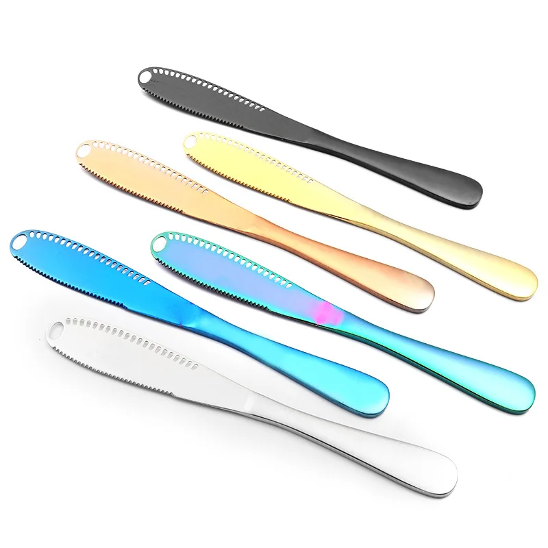 Golden Rainbow Black Mini Multifunction Stainless Steel Butter Knife