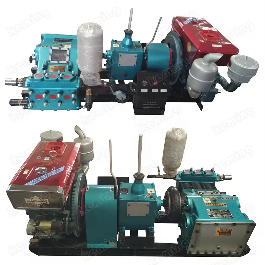 triplex piston mud pump grout pump electrical 5 MPa piston pump for cement slurry in Drilling project