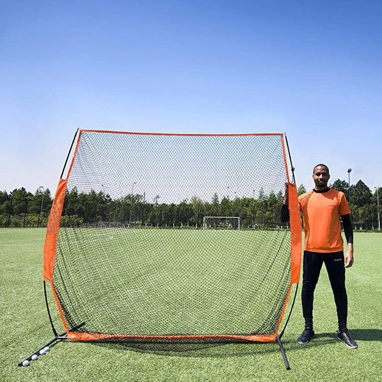 Hot selling 7x7 feet golf net game knotless training net backyard golf cornhole
