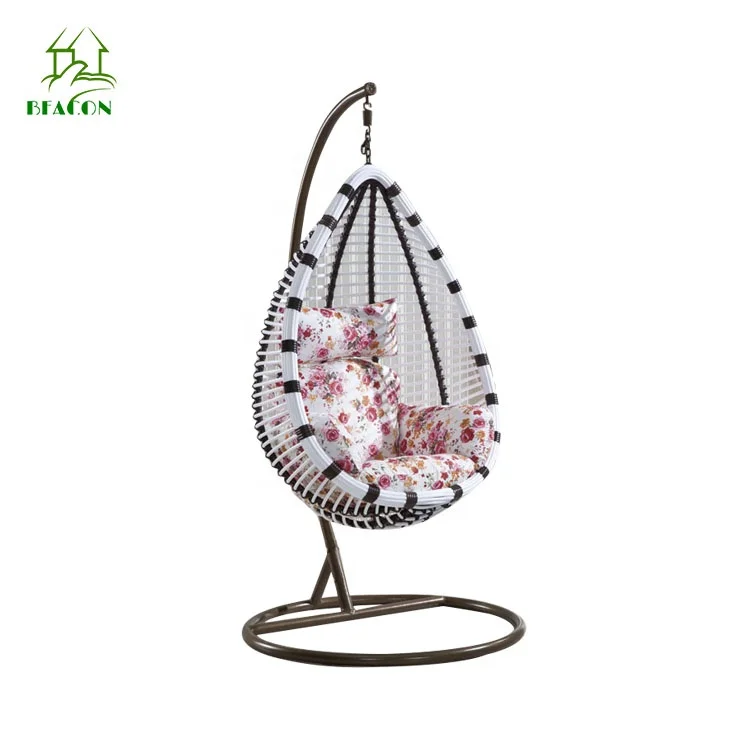 Porch swing chair chaise lounge patio egg shape rattan hanging garden furniture