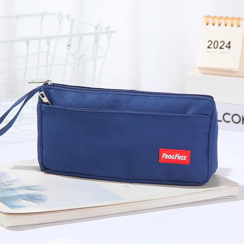Simple with a pen bag custom printing logo large capacity stationery bag custom