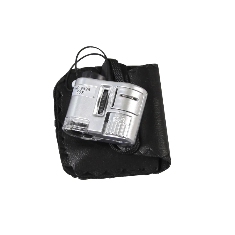 NO.9595 60X Portable Mini microscope with LED for Cash Jewelry Detection