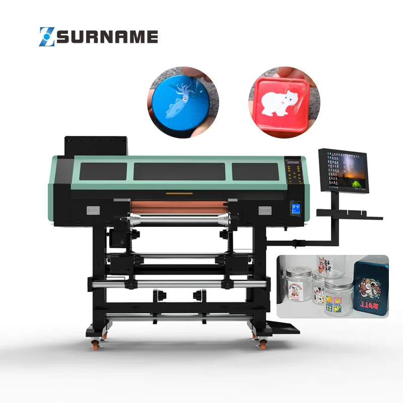 Zhou surmame automatic UV dtf printer ab film multifunctional i3200 head uv dtf printer 4 head epson i3200