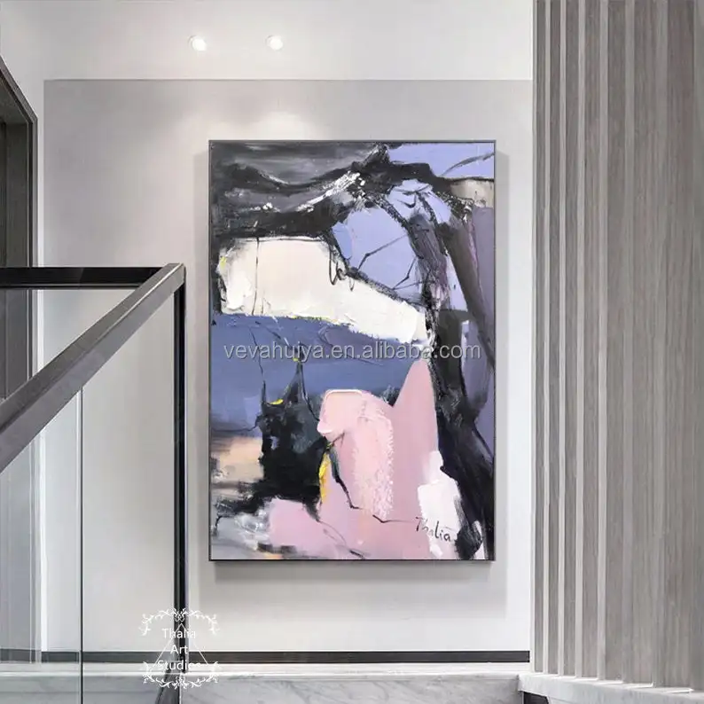 Professional Artist Hand-painted Colorful Abstract Oil Painting on Canvas Rich Colors Canvas Abstract Oil Painting