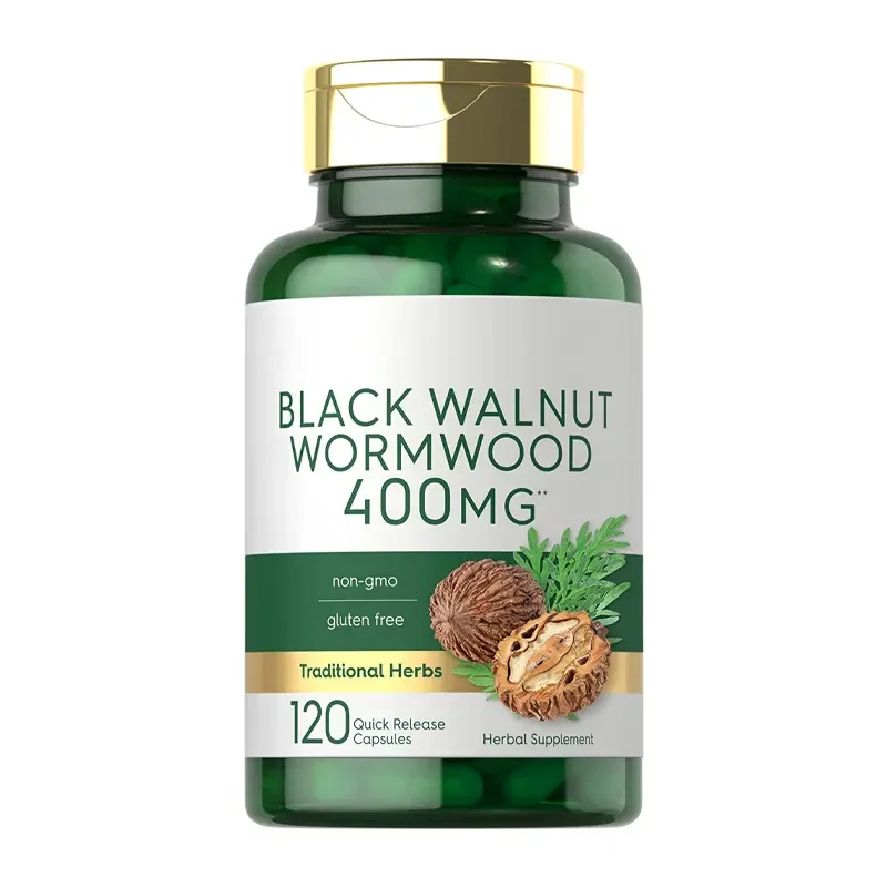 OEM Hot Sale Black Walnut Wormwood 120 Capsules Herbal Complex Supplement and Non-GMO & Gluten Free