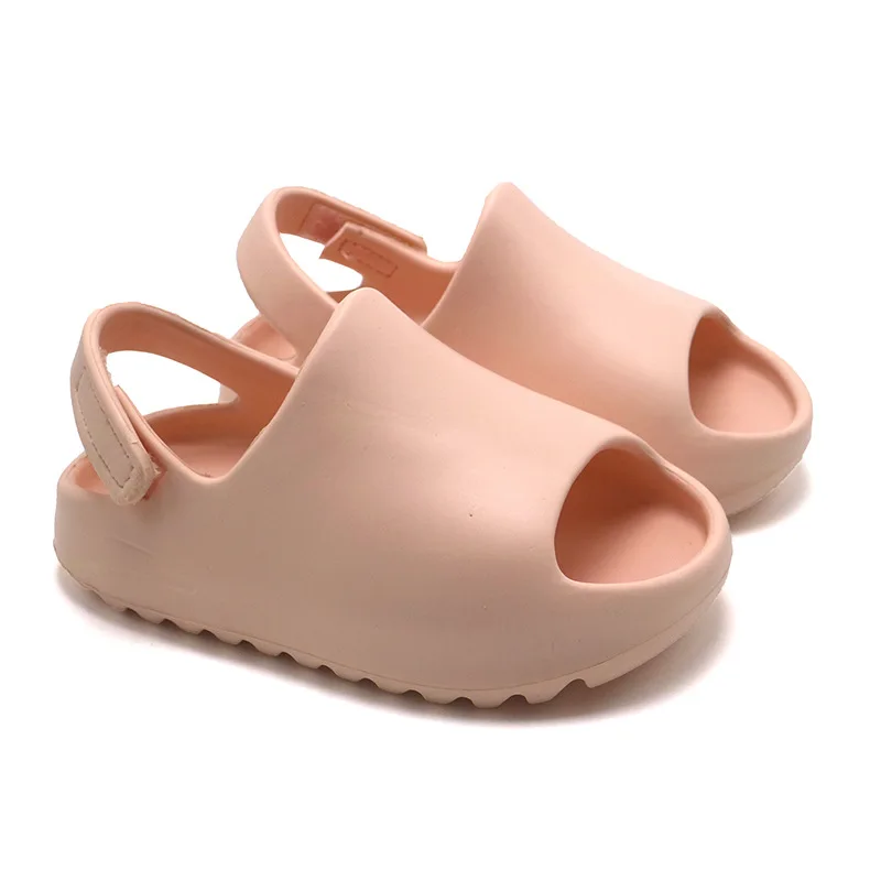 Wholesale Kids Shower Sandal Slippers  colorful cute EVA kids clogs shoe  Yez slide strap slides infant water shoes yezzy