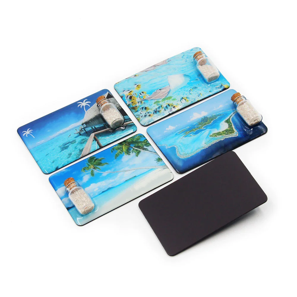 Эпоксидный магнит на холодильник с песком