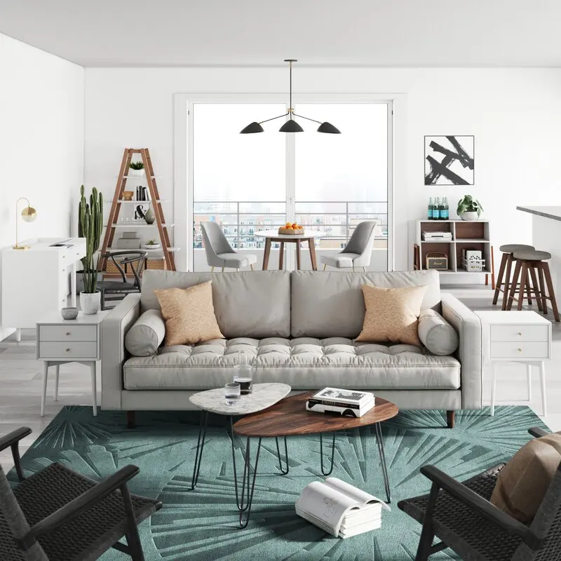 Hot Selling Modern Living Room Furniture Wood Coffee Table Triangular Nesting Double Coffee Tables