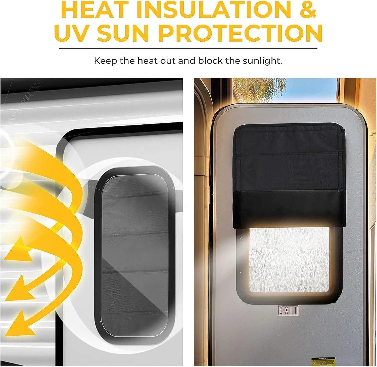 Threewen Customized RV Door Window Shade Foldable Magnet RV Blackout Window Cover Indoor Window Cover For RV Class A and C