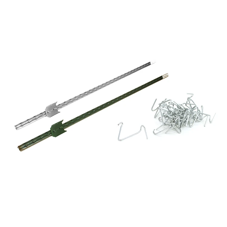 American hot sale garden powder coated metal t post heavy duty farm fence steel studded 6 ft t-post