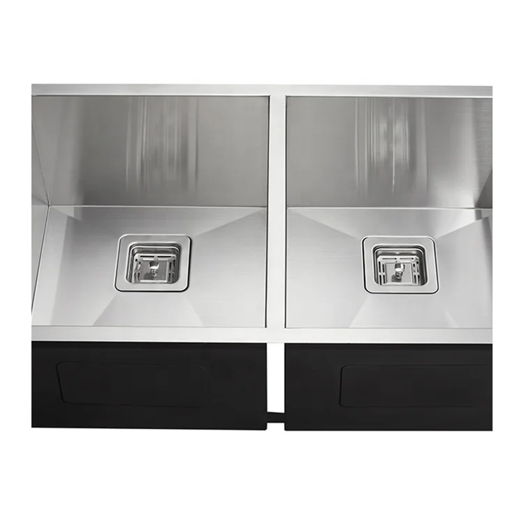 High quality square brushed stainless steel single bowl top mount kitchen sink