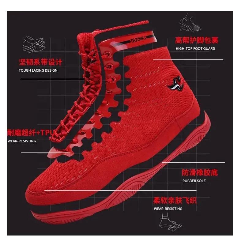 dropshipping Breathable sports Training Wrestling Shoes Comfortable other shoes Professional Men boxing shoes for wrestling