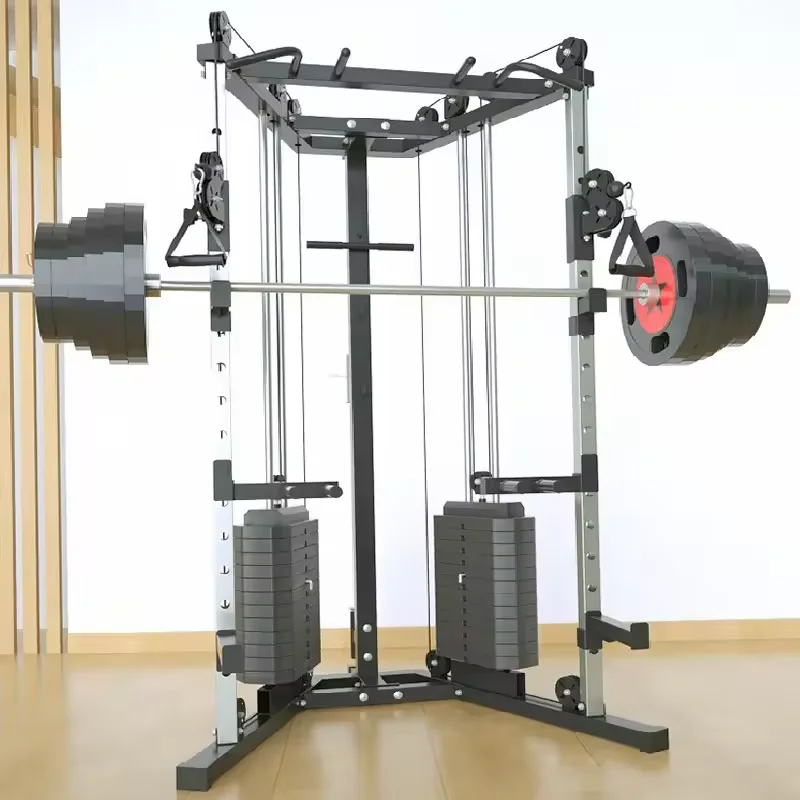 SP Gym Multi Functional Trainer Smith Machine Fitness Equipment Comprehensive Trainer Power Full Cage Smith Cable Machine
