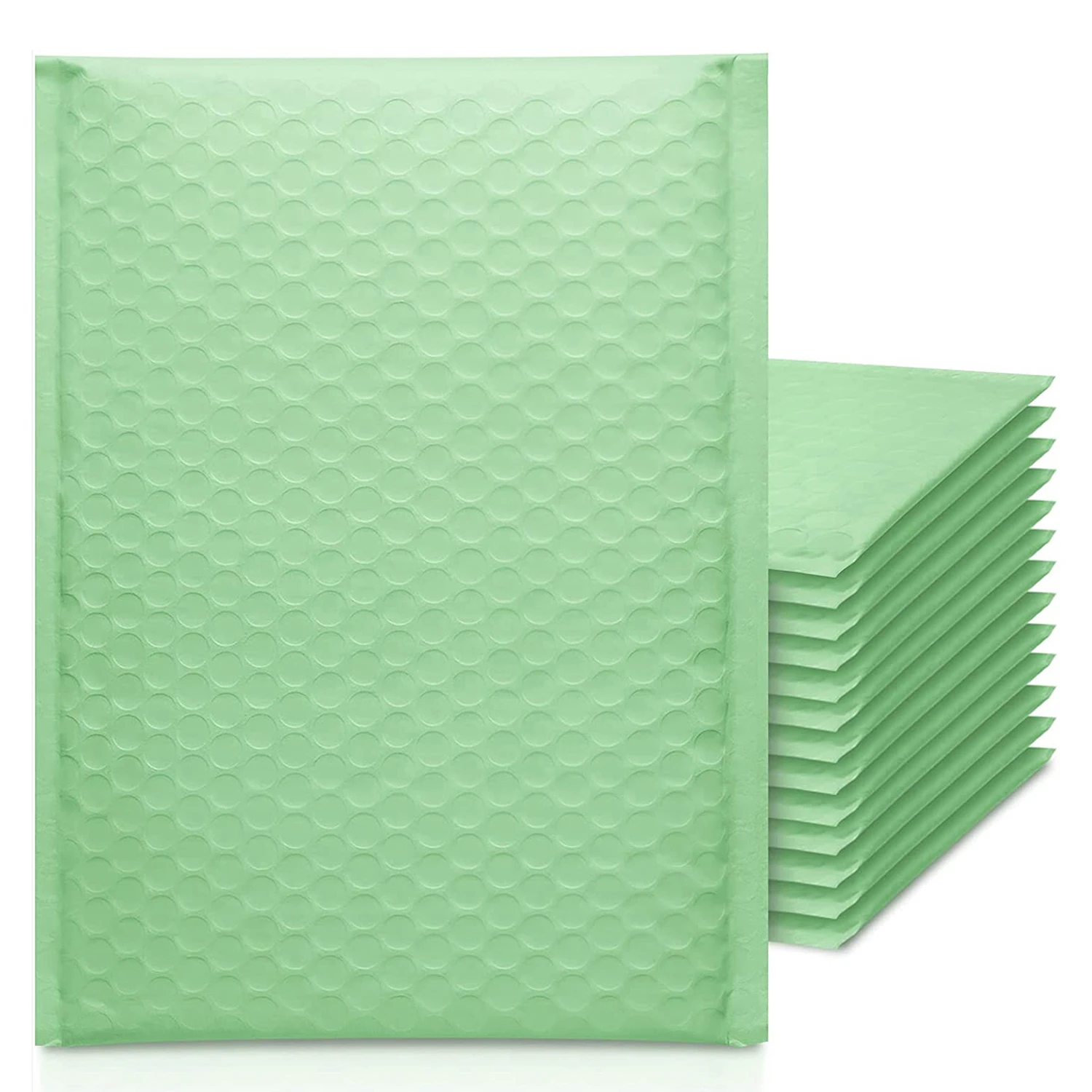 [USA Warehouse] Custom Waterproof DHL Green Bubble мягкая упаковка доставка конвертов рождественские поли-пузырчатые конверты