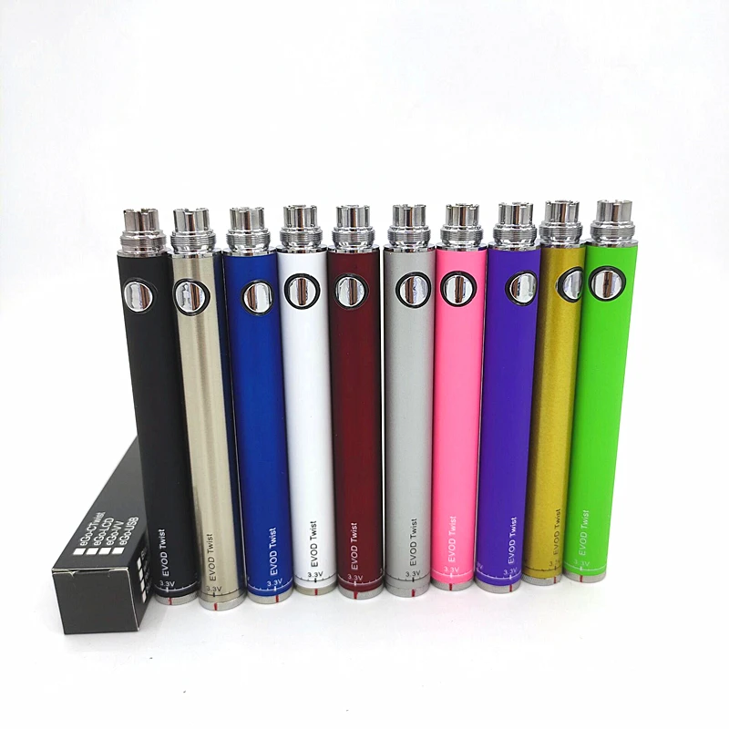  Evod Twist батарея 3 3-4 8 в Регулируемое напряжение Evod-Twist 650 мАч 900 1100 EVOD 510 потоковые батареи оптом