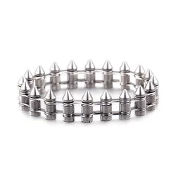 Аксессуары в стиле панк-рок браслет из титановой стали для мужчин и женщин оптовая продажа