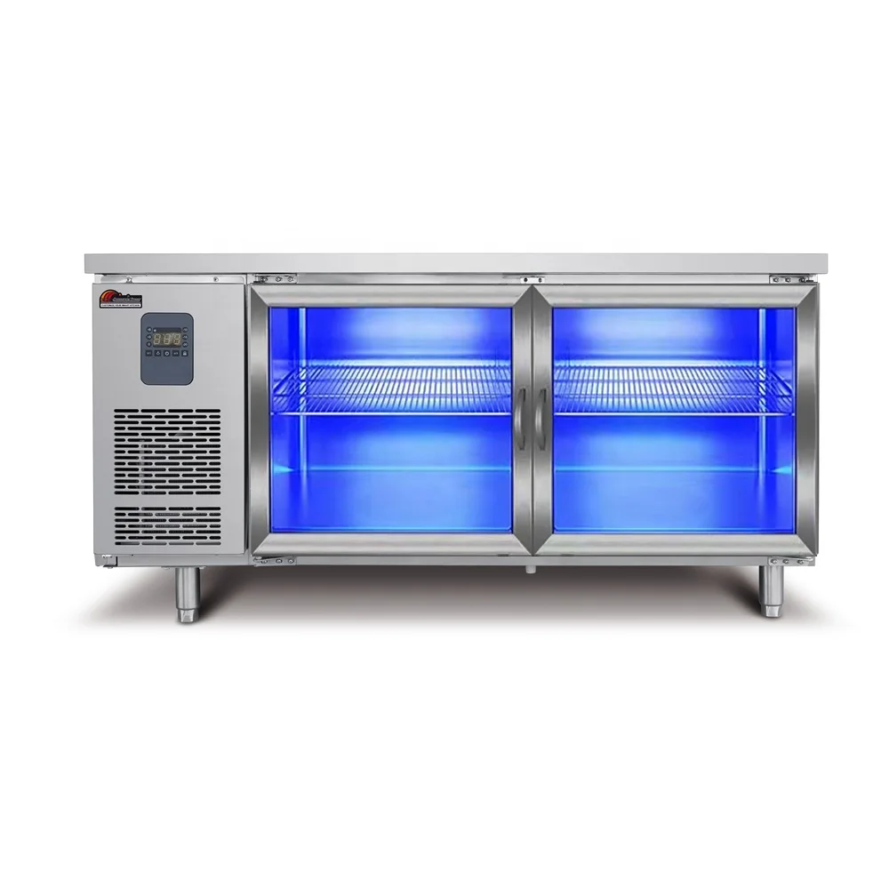 Restaurant Commercial Bar Fridge Table Freezer Glass Door Under Counter Refrigerators