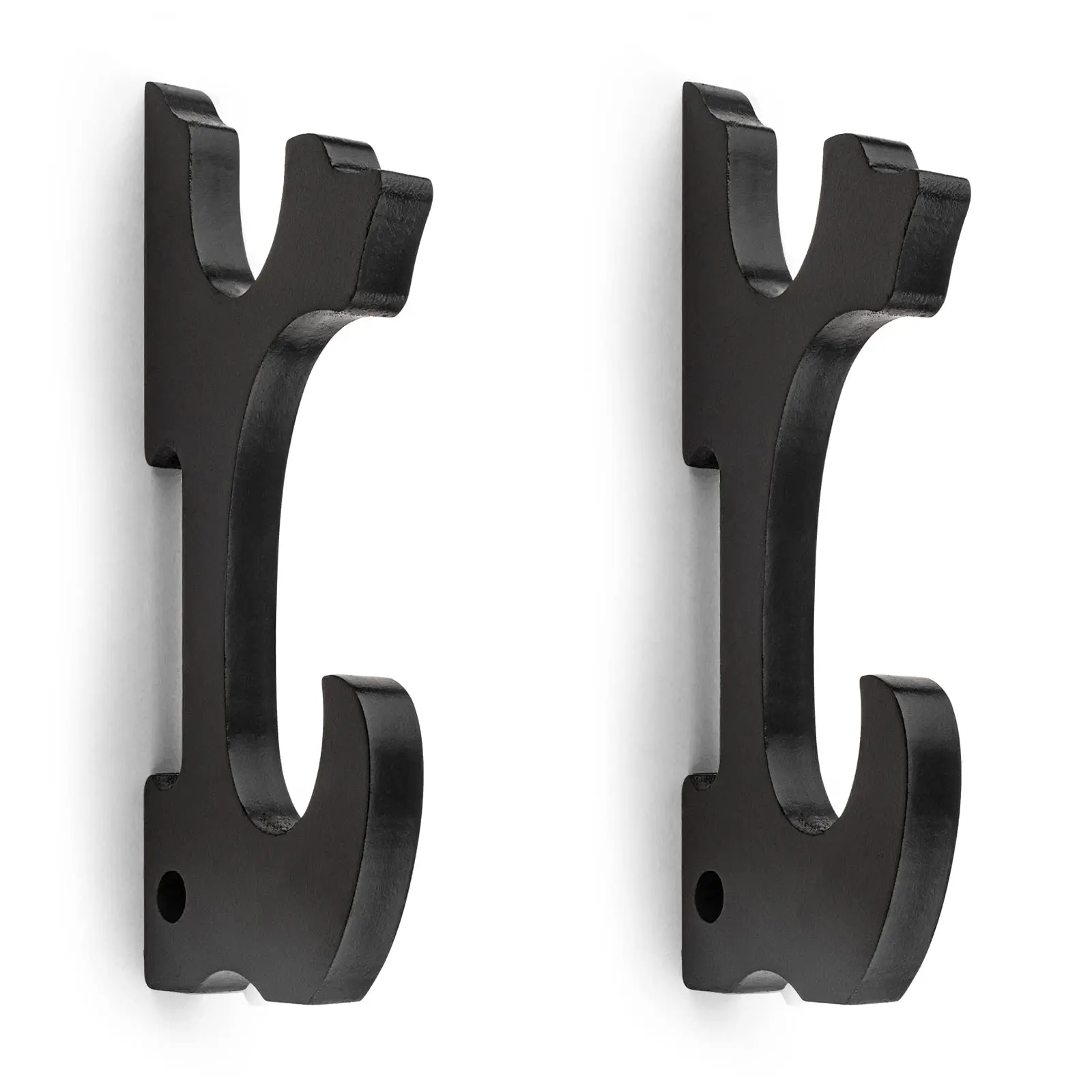 Wholesale Factory Black Saword Display 2 Tier Wood Black Sword Mount For Wall