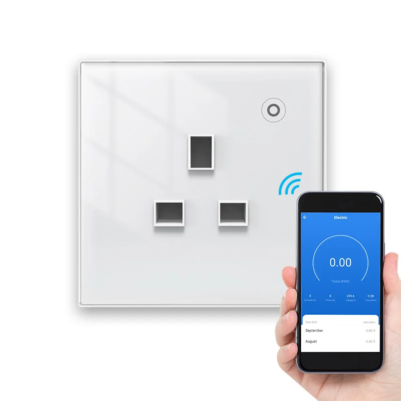UK  WiFi Smart Socket TuYa 16A USB Wall Outlet Wireless Remote Control  Voice Control By Alexa