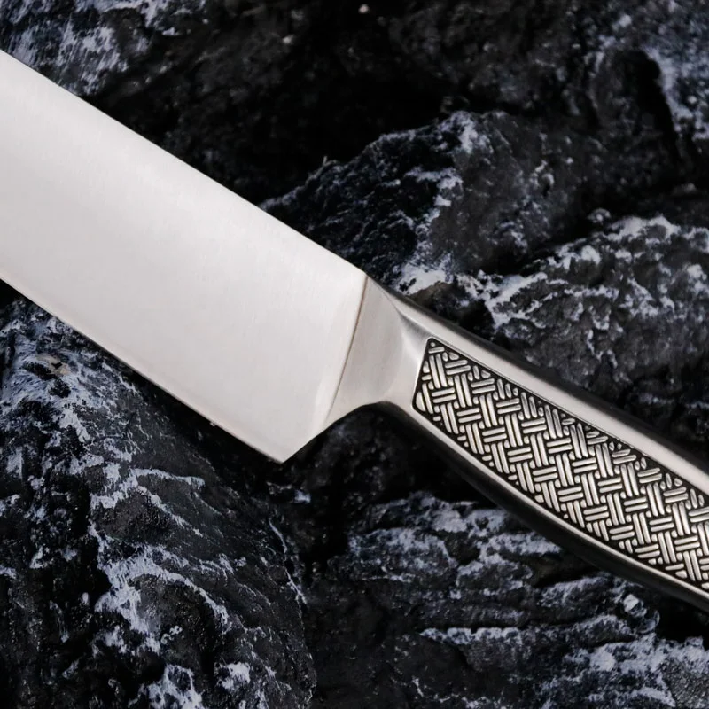 wholesale knives 6pcs kitchen knife set  chef knife professional stainless steel handle with holder