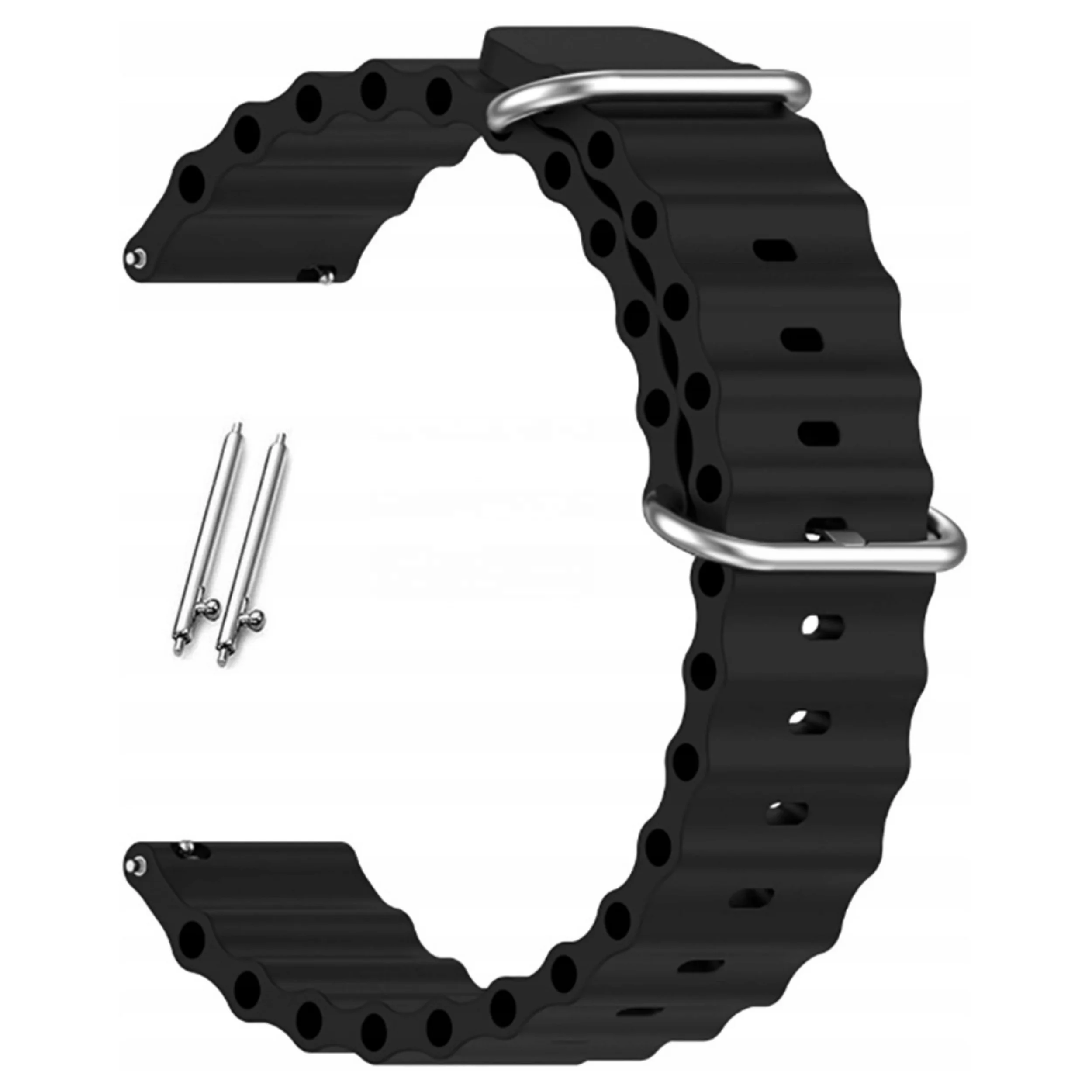 Rubber Silicone Ocean Watch Band Strap For Samsung Galaxy 5 Pro 4 Classic Watch 4 5 Compatible Huawei Garmin 40/42/44/45/46mm