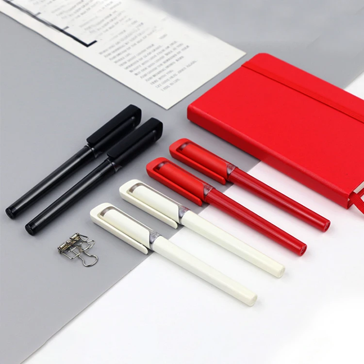 Wholesale Normal Custom Black Fountain Gel Pens Set With Refill