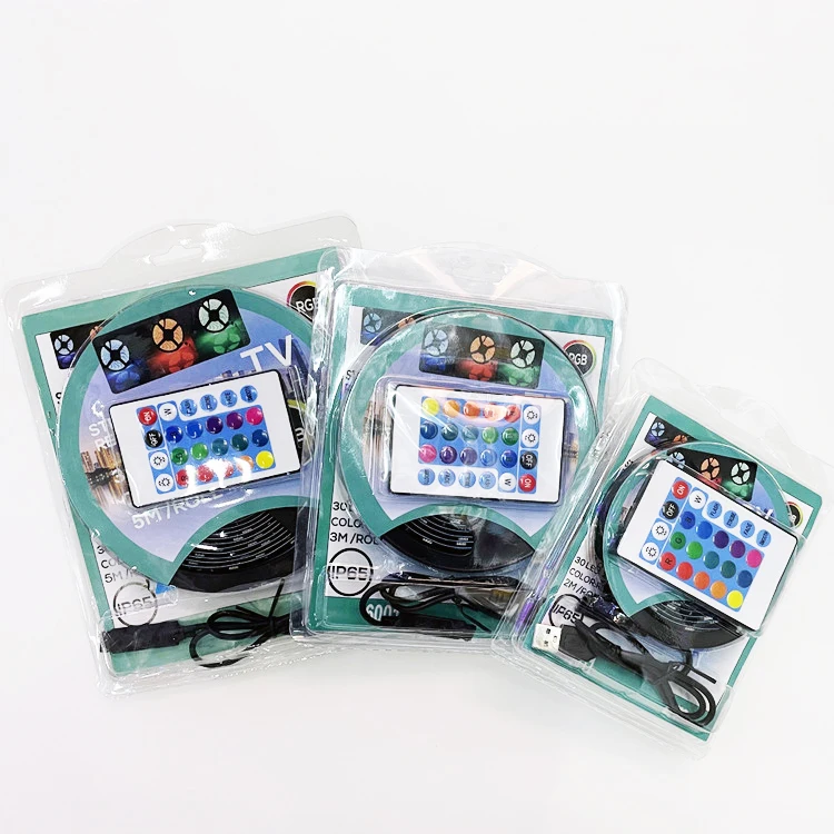 COYOLED USB 5050 RGB LED Strip Lights Kit 5M 3M 2M IC Smart RGB LED Strip Light Music Sound Control Remote Control