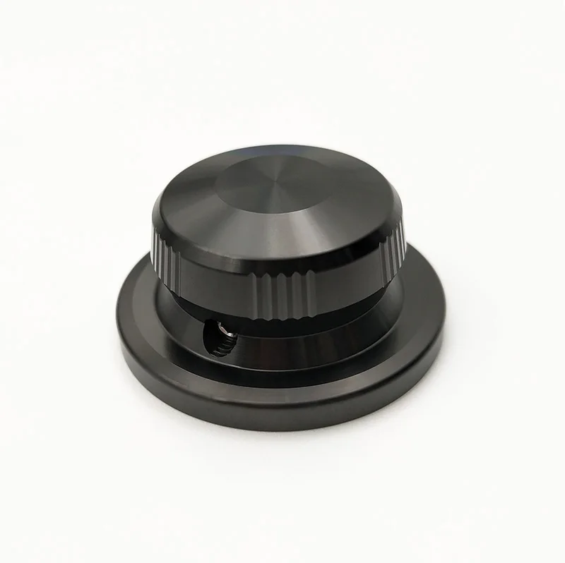 Diameter 24mm Aluminum skirt cap-style knobs set screw instrument to rotate wireless black volume Control knob