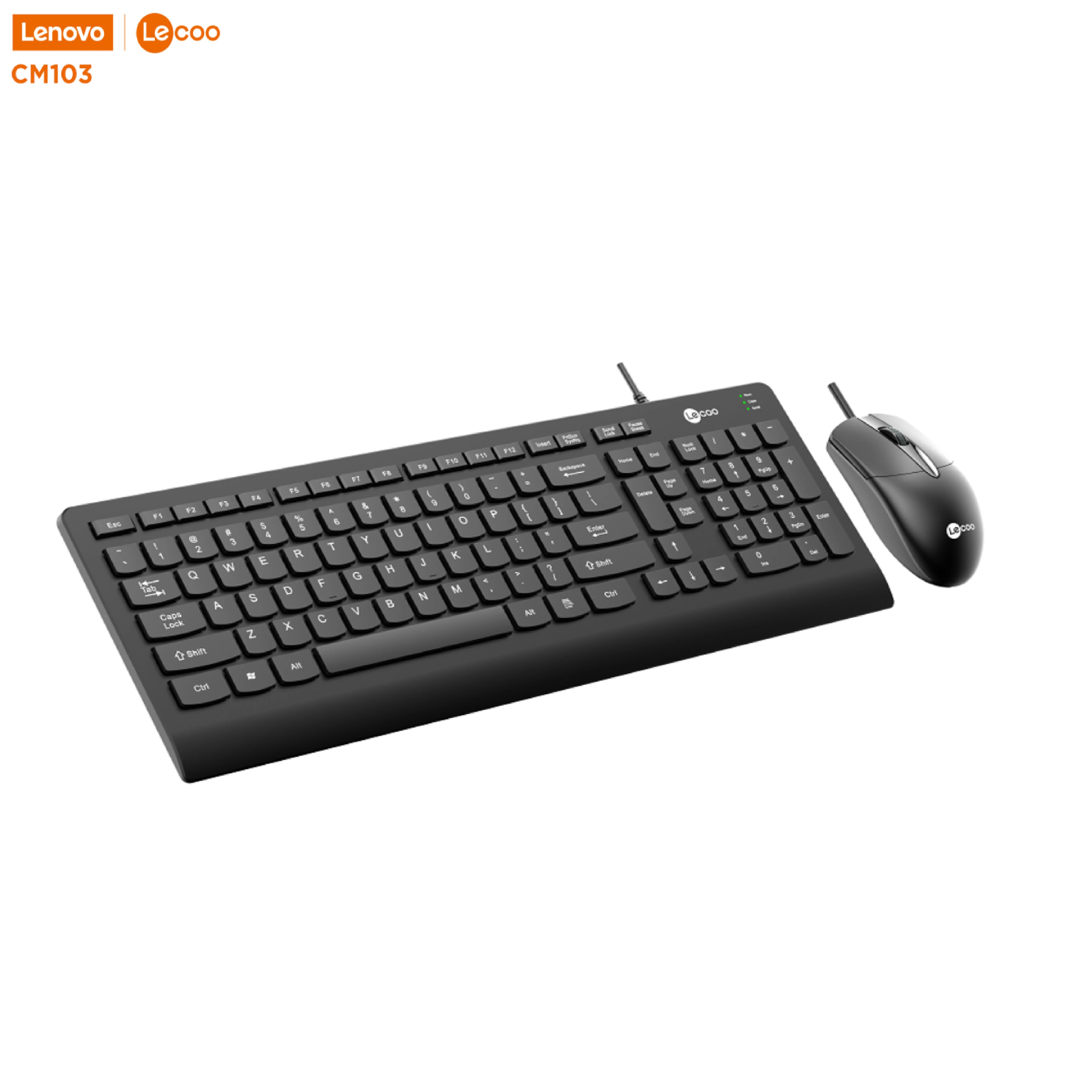 Клавиатура и мышь Lenovo Lecoo CM103 комплект проводная клавиатура Офисная usb набор проводной